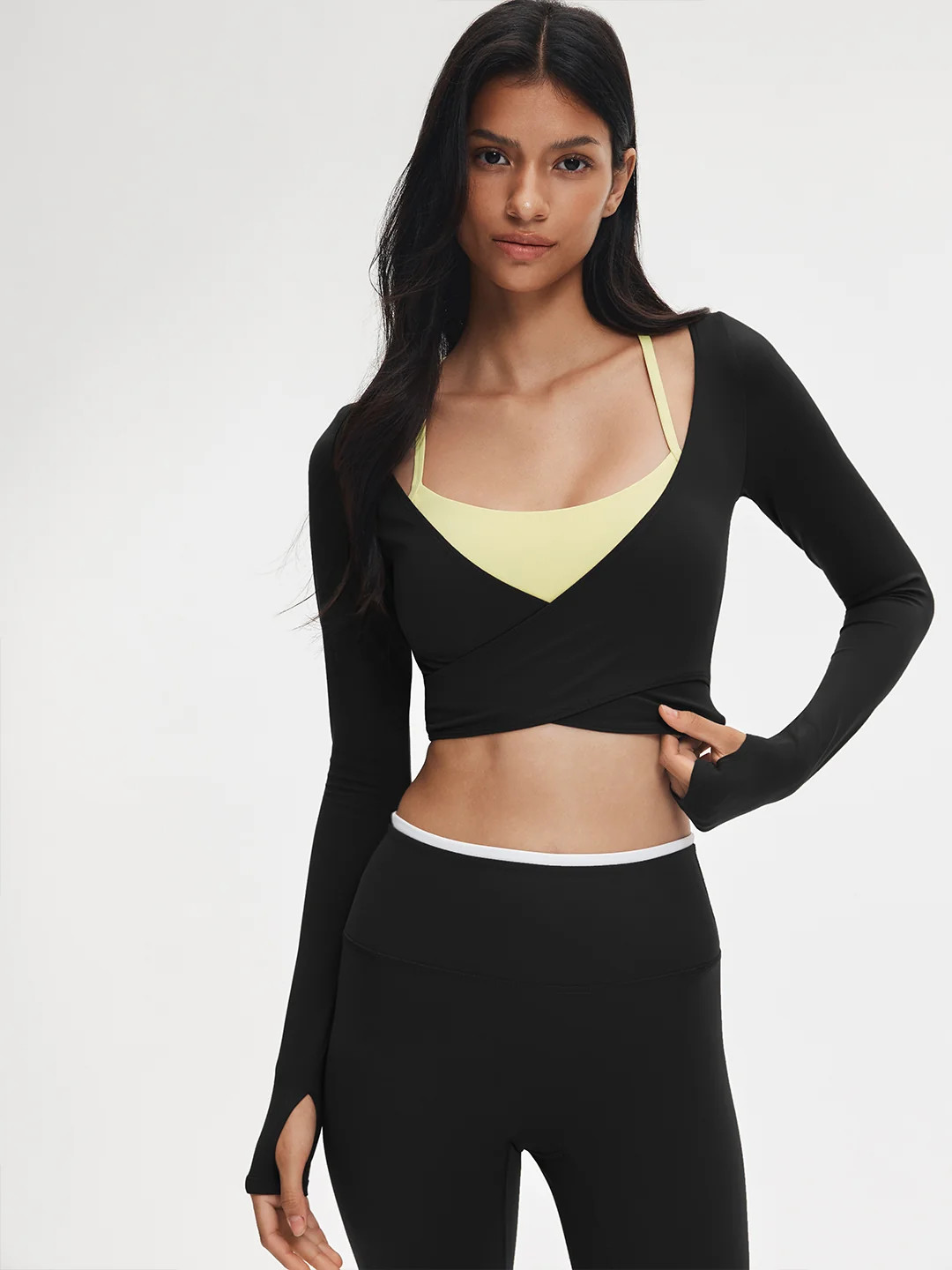 LunaAiry™ Wrap Cropped Long Sleeve | ShopAthluna