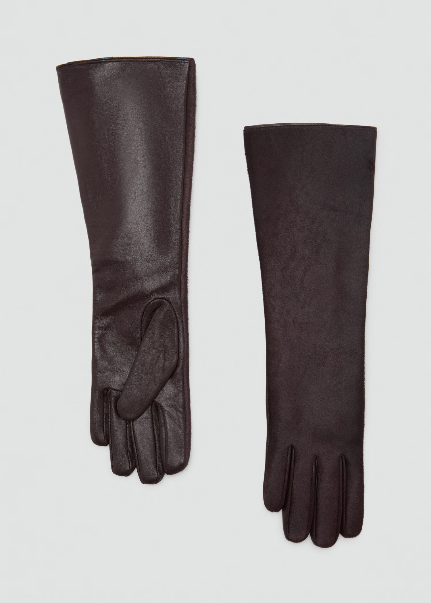 Long leather gloves with fur | Mango (US/MX/AU)