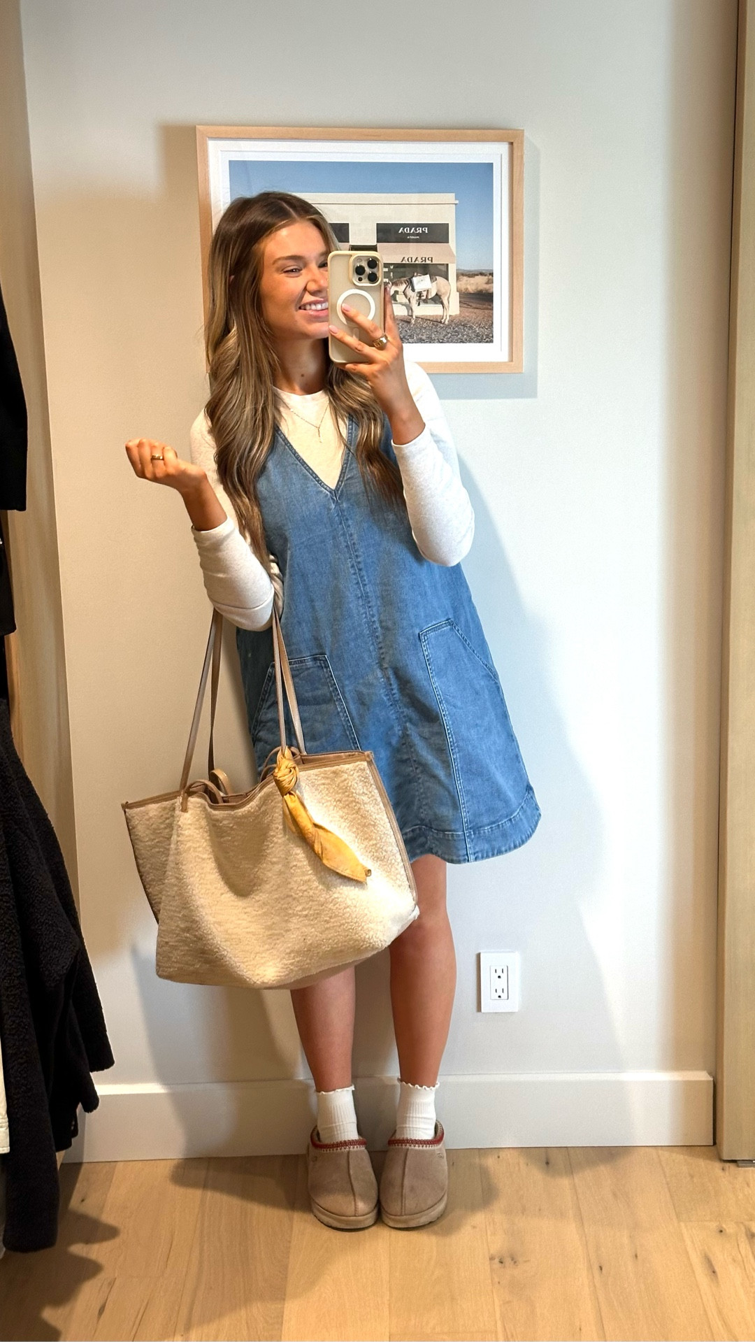 Cozy and cute today!! I’m loving this denim dress for fall!! 

#LTKmodest #LTKmidsize #LTKcanada