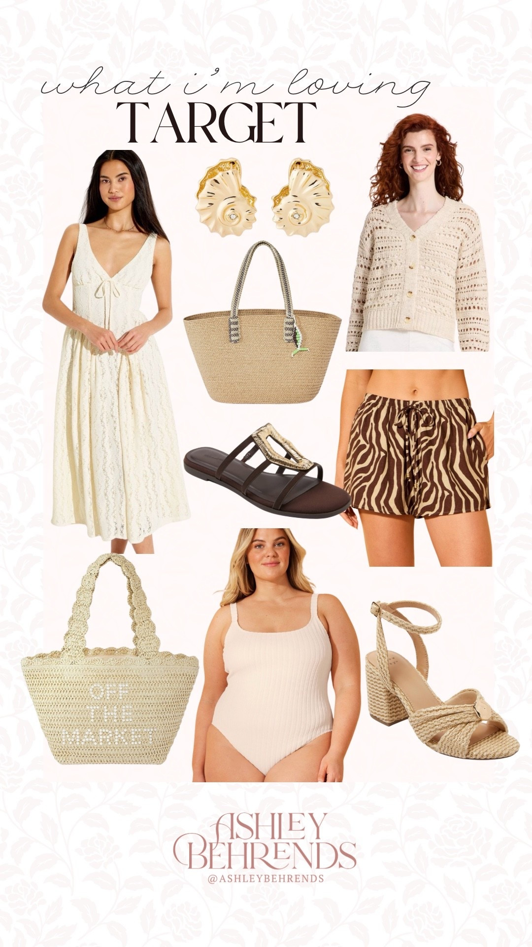 What I’m loving @ Target 🎯 Beachy boho coastal vacation outfit inspo. Love their new arrivals! viral lace dress, summer sandals, crochet cardigan, swimsuit + raffia heels 

#LTKootd #LTKSwim #LTKSeasonal
