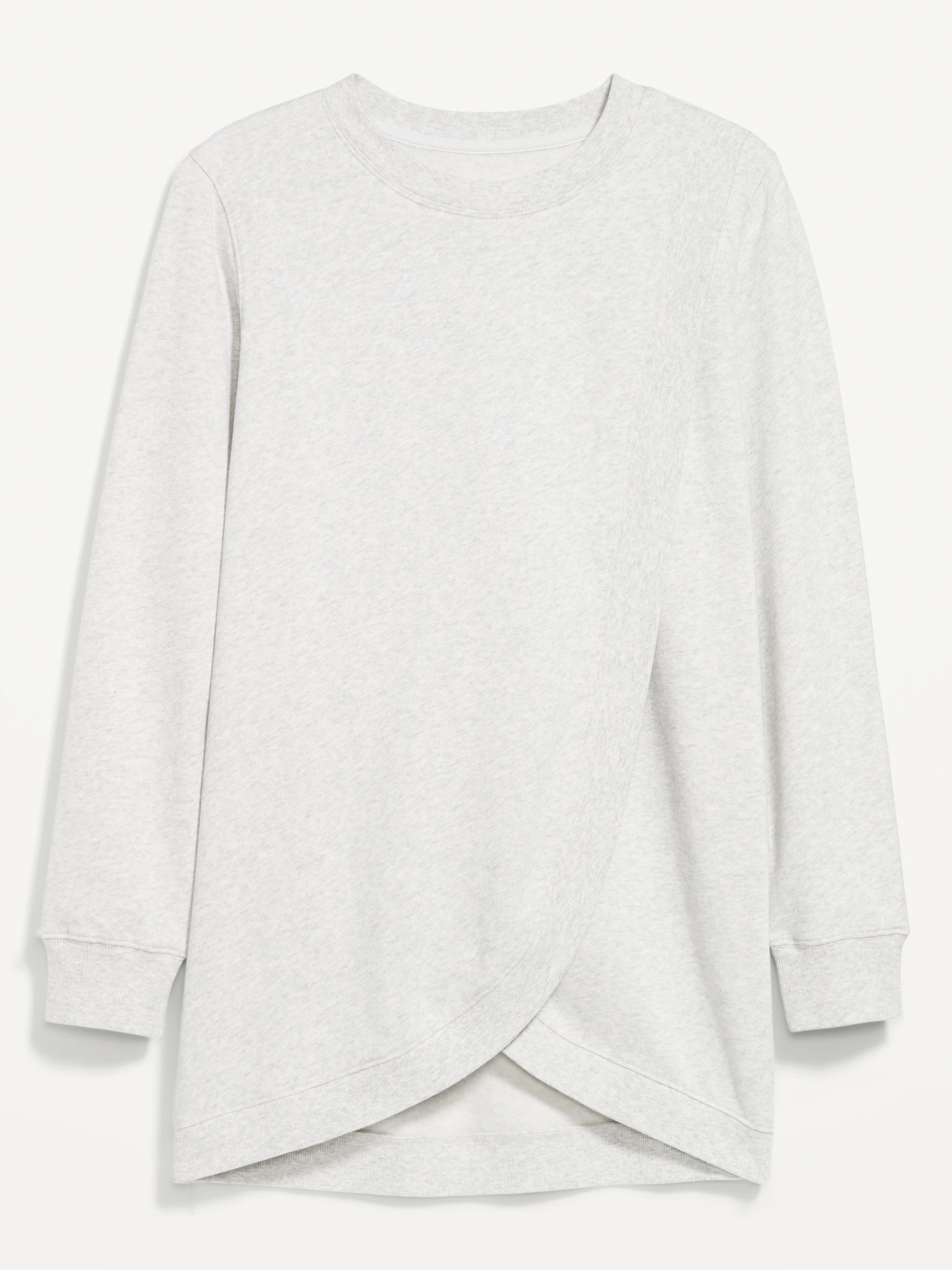 Maternity Fleece Crossover Nursing Tunic Sweatshirt | Old Navy (US)