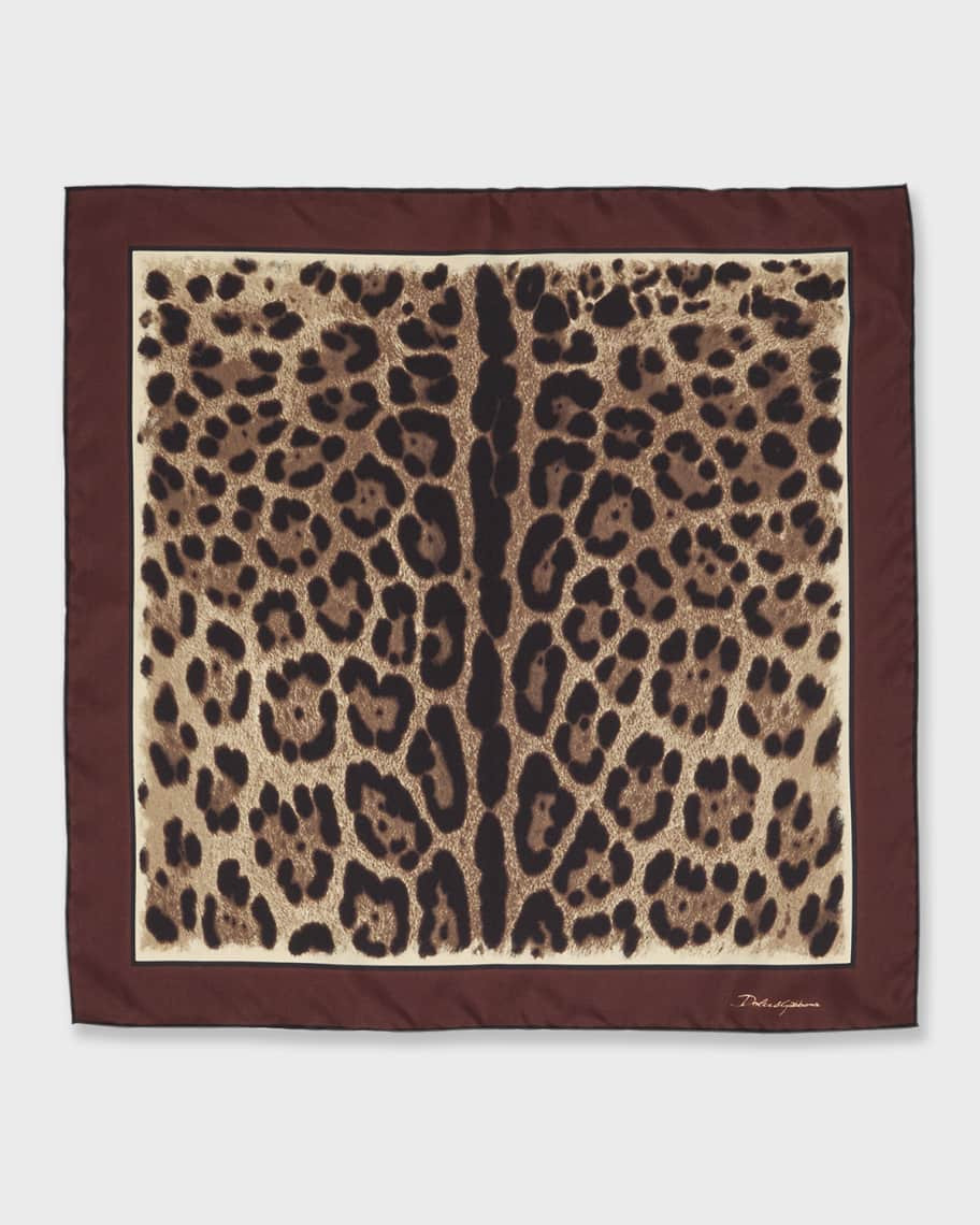 Dolce&Gabbana Jaguar Silk Square Scarf | Neiman Marcus