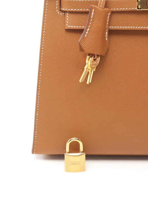 Hermès Pre-Owned 2024 Kelly 25 Handbag | Brown | FARFETCH SG | Farfetch Global