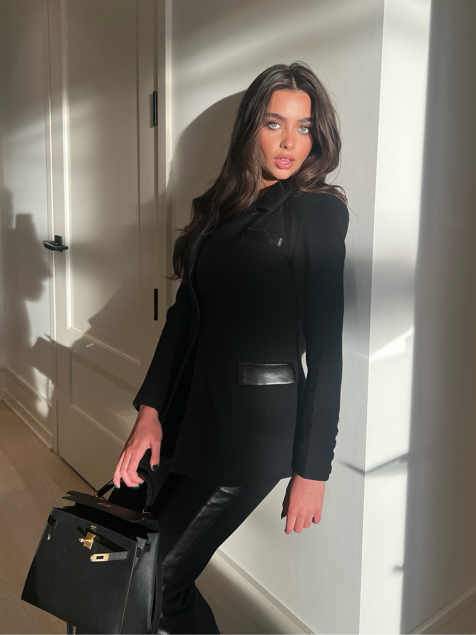 black blazer set with leather detailing from AS by DF

#LTKworkwear #LTKstyletip #LTKSpringSale