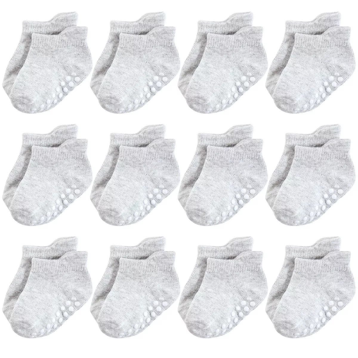 Hudson Baby Unisex Baby Non-Skid No-Show Socks, Gray | Target
