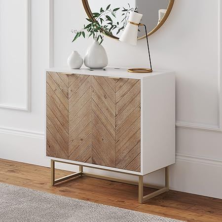 Nathan James Enloe Modern Storage, Free Standing Accent Cabinet with Doors in a Rustic Fir Wood F... | Amazon (US)