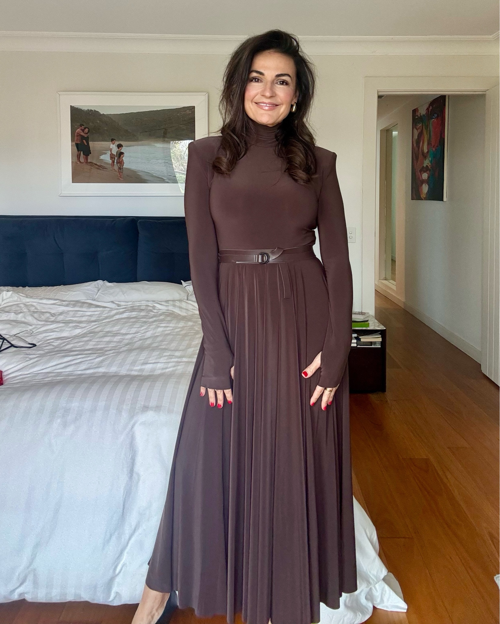 Long lunching in chocolate brown 🤎
Definitely size down in this dress 
I’m wearing an 8 

#LTKaustralia #LTKwinter #LTKpartywear