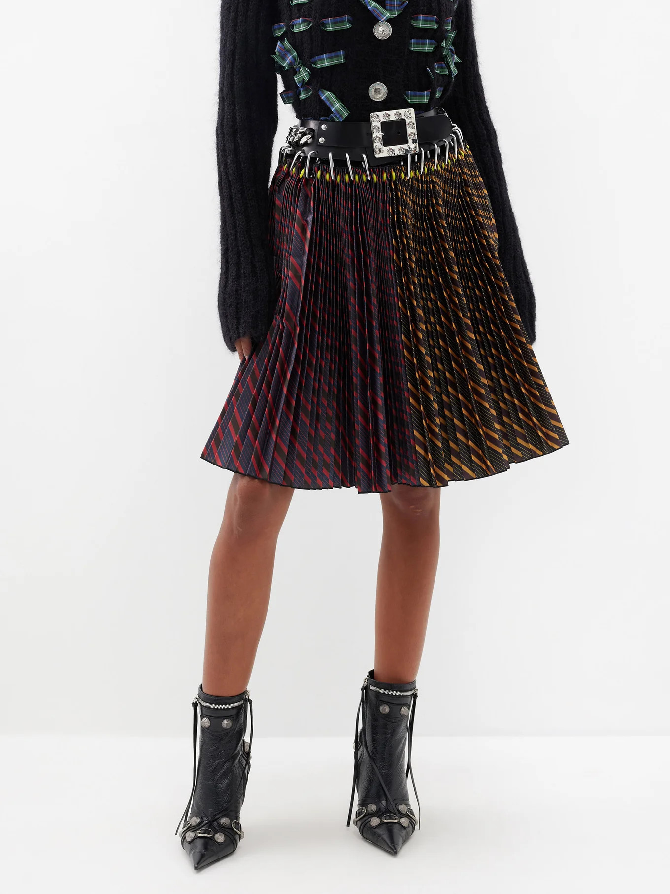 Fugen pleated taffeta midi skirt | Chopova Lowena | Matches (US)