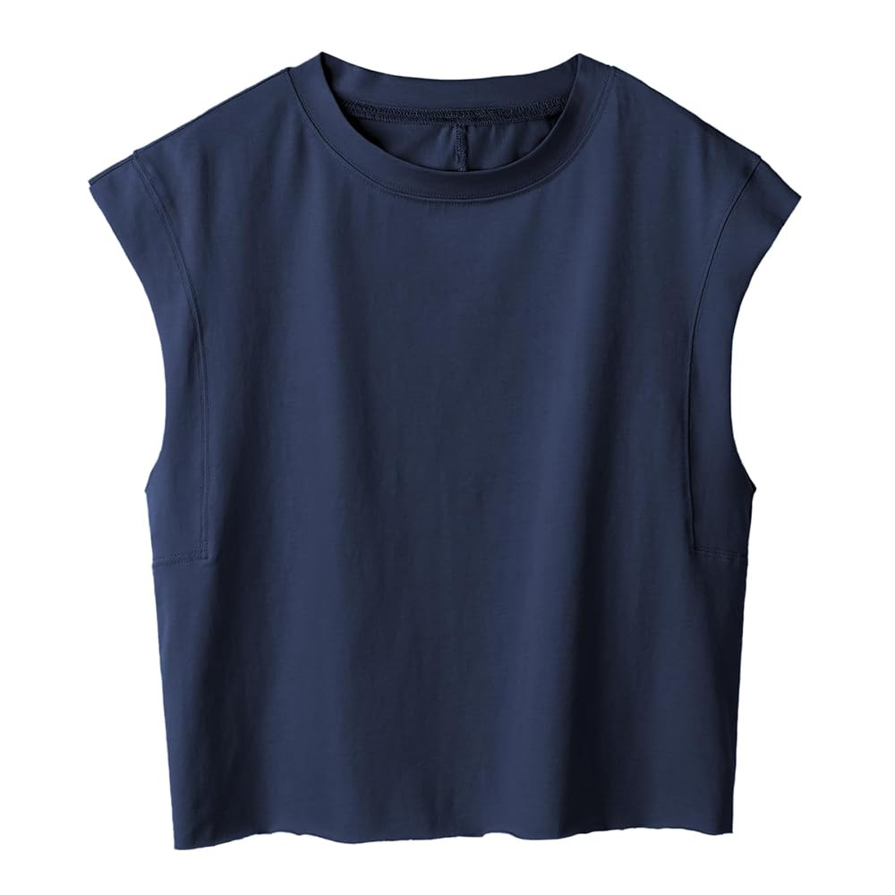 Ainangua Oversized Tank Top for Women Sleeveless Athletic Cropped Activewear Workout Yoga Gym Top... | Amazon (US)