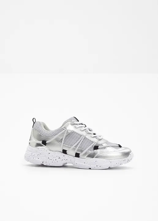 Auffälliger Chunky Sneaker mit dekorativer Schnürung - grau | Bonprix DE