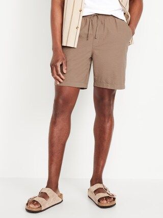 Seersucker Jogger Shorts -- 7-inch inseam | Old Navy (US)