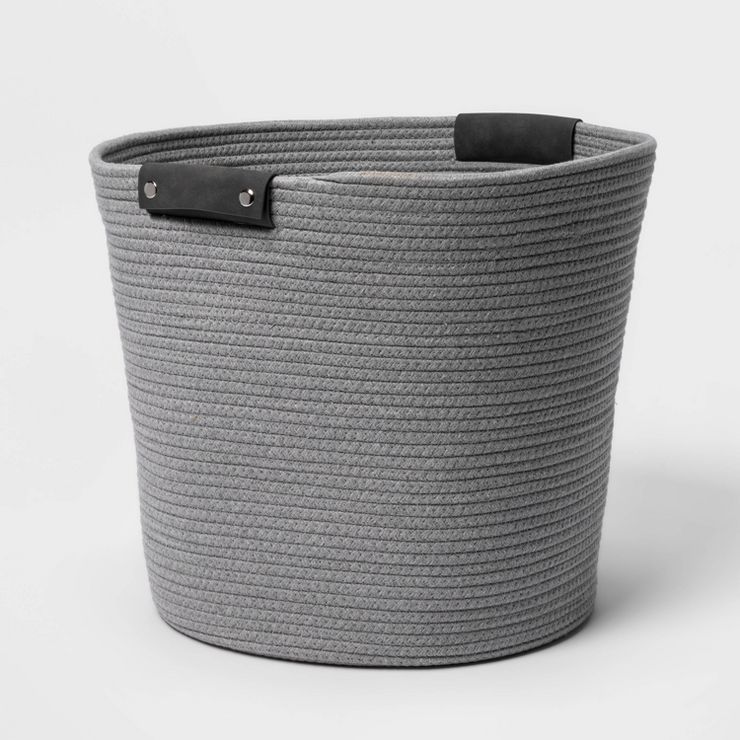 17'' Coiled Rope Tapered Basket Gray - Brightroom™ | Target
