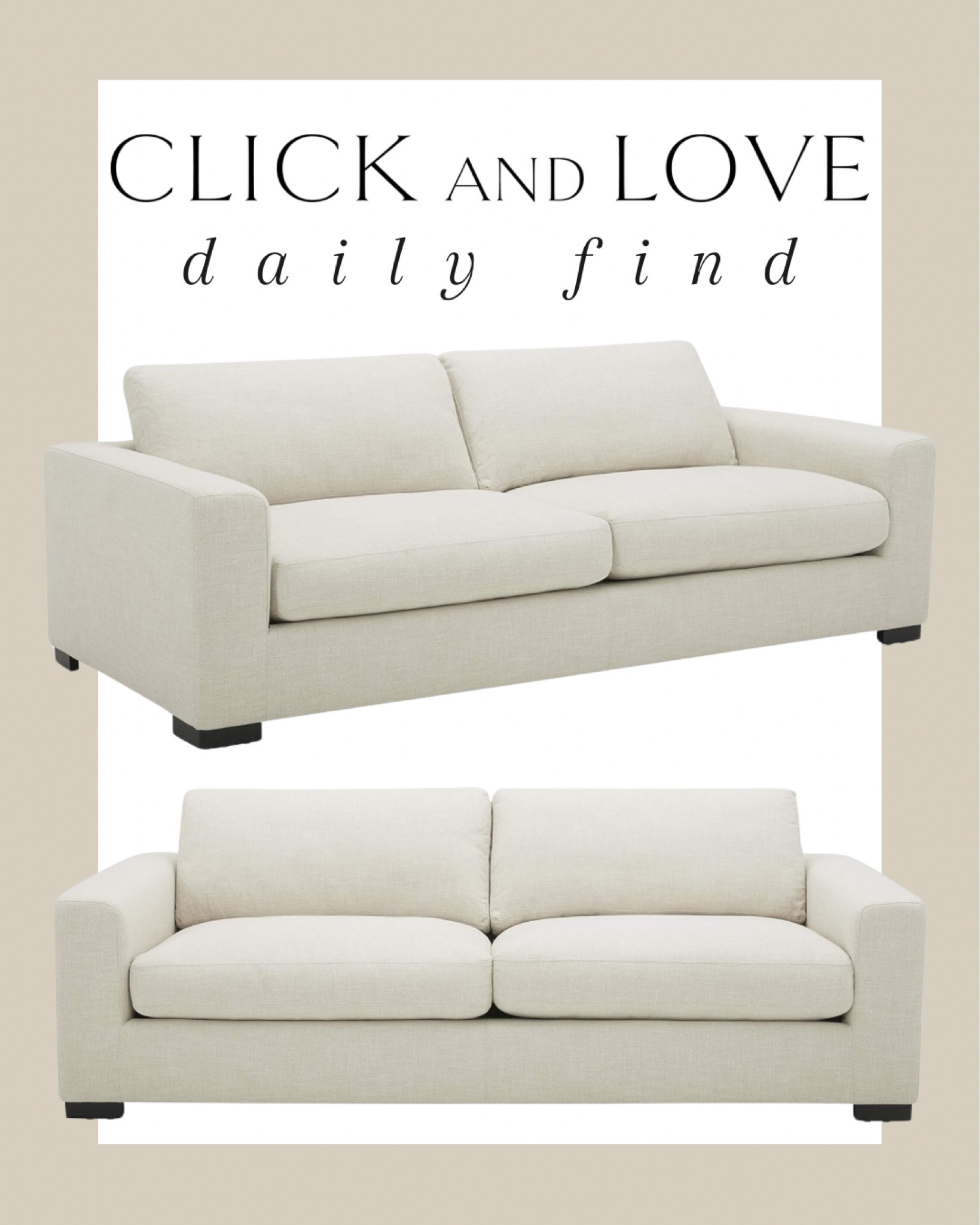 Daily find! Under $1000 for this neutral sofa. Would work well in a modern or more traditional space 👏🏼

Neutral sofa, sofa, living room, seating area, Modern home decor, traditional home decor, budget friendly home decor, Interior design, look for less, designer inspired, Amazon, Amazon home, Amazon must haves, Amazon finds, amazon favorites, Amazon home decor #amazon #amazonhome



#LTKstyletip #LTKfamily #LTKhome