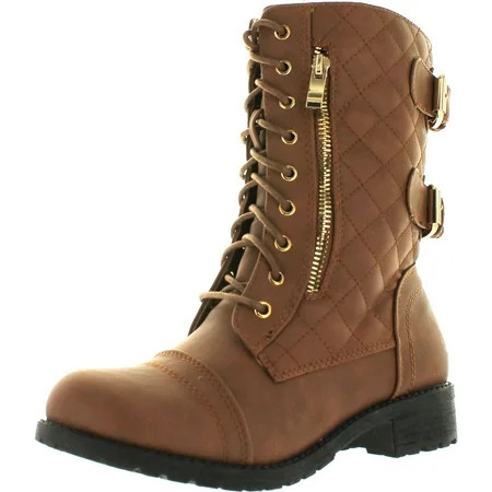 top moda women's jean-18 quilted motorcycle combat boots | Walmart (US)
