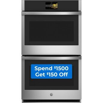 GE Profile 30-in Smart Double Electric Wall Oven with Air Fry Single-fan European Element and Sel... | Lowe's
