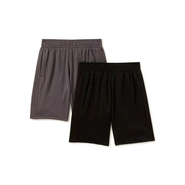 Athletic Works - Athletic Works Boys Core Performance Shorts, 2-Pack, Sizes 4-18 & Husky - Walmar... | Walmart (US)