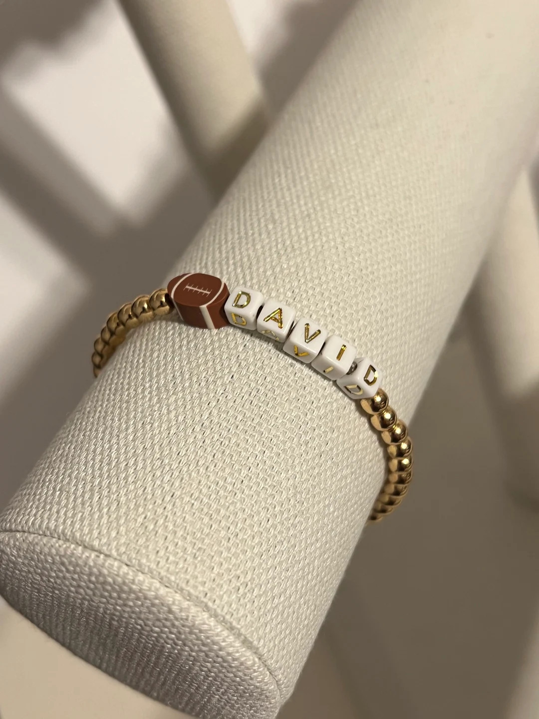 Football Bracelet Jersey Number  Name Beaded | Etsy (US)