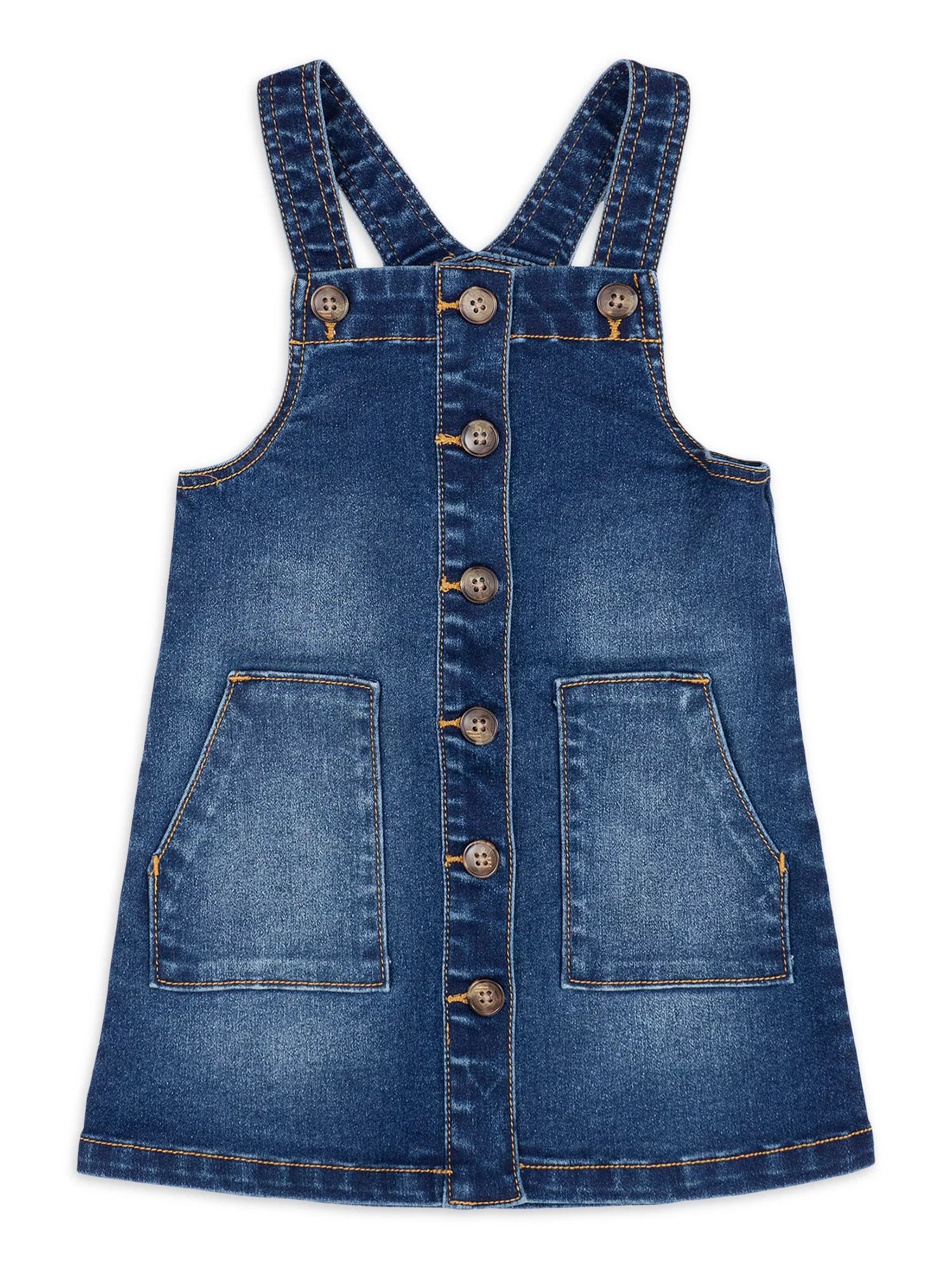 Wonder Nation Baby and Toddler Girls' Jumper Dress, Sizes 12 Months-5T - Walmart.com | Walmart (US)