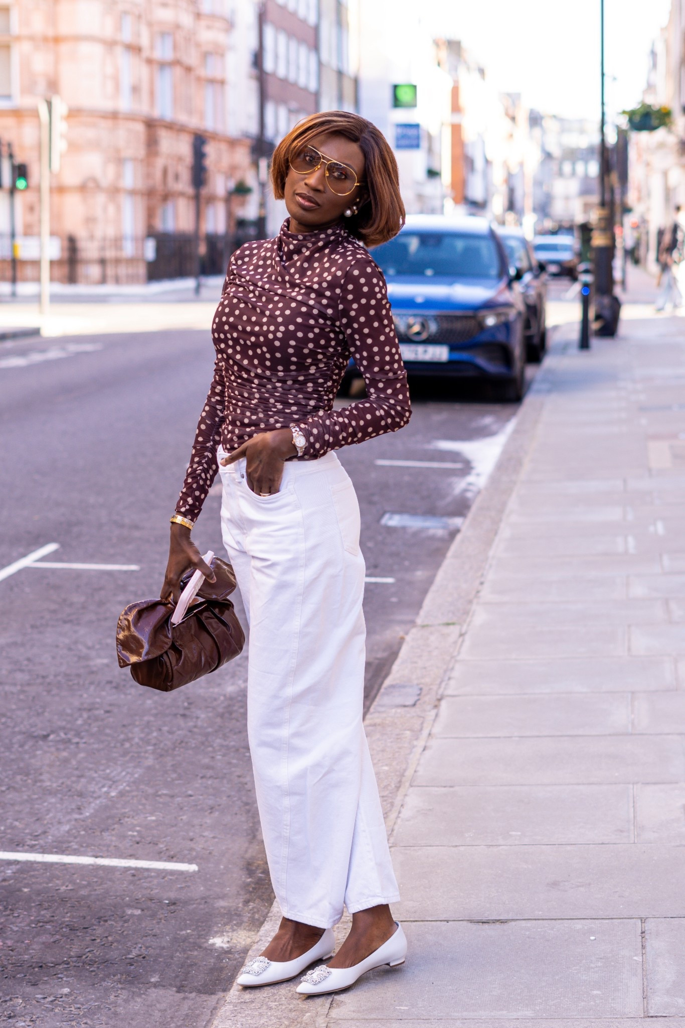 spring outfits 2026 - how to style a polka dot blouse and white jeans.

#LTKspring #LTKstyletip #LTKshoes