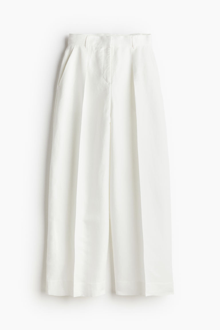 H & M - Balloon-leg trousers - White | H&M (UK, MY, IN, SG, PH, TW, HK)