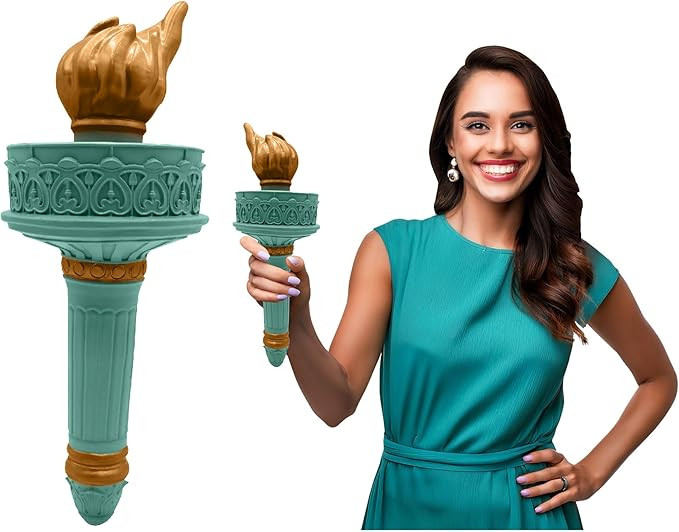 Nicky Bigs Novelties Statue of Liberty Torch Costume Prop Accessory Adult Deluxe Lady Liberty Tor... | Amazon (US)
