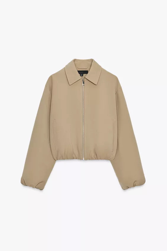 PUFF-SLEEVE BOMBER JACKET | Zara AU