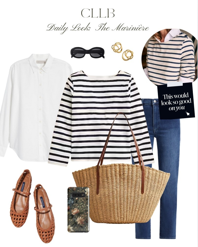 Instagram Caption:

The Marinière: Effortless, always iconic.
She doesn’t chase trends—she curates a lifestyle. Her look is crisp, classic, and just a touch undone… like she might’ve spent the morning at a marché in Saint-Germain. A woven tote for flowers, ballet flats that whisper chic, and a phone case blooming with painterly florals—because every detail matters.

This is Parisian style, translated softly for the everyday romantic.

Tell us: are you team timeless stripes?

TO SHOP THE PHONE CASE VISIT PETALUMECOVERS.COM AND FOLLOW @PETALUMECOVERS ON INSTAGRAM ✨

#parisianstyle #classicwardrobe #frenchgirlstyle #marinièremoment #floralphonecase #elegantessentials #petalume

#LTKShoeCrush #LTKStyleTip #LTKOver40