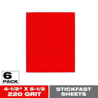 4-1/2 in. x 5-1/2 in. 220-Grit Palm Sander 1/4 Sanding Sheets | The Home Depot