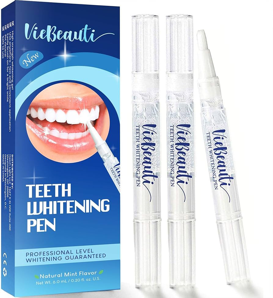VieBeauti Teeth Whitening Pen (3 Pcs), 30+ Uses, Effective, Painless, No Sensitivity, Travel-Frie... | Amazon (US)