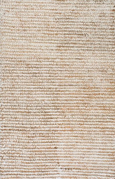 Natural Handmade Wool and Jute Pinstripes Area Rug | Rugs USA