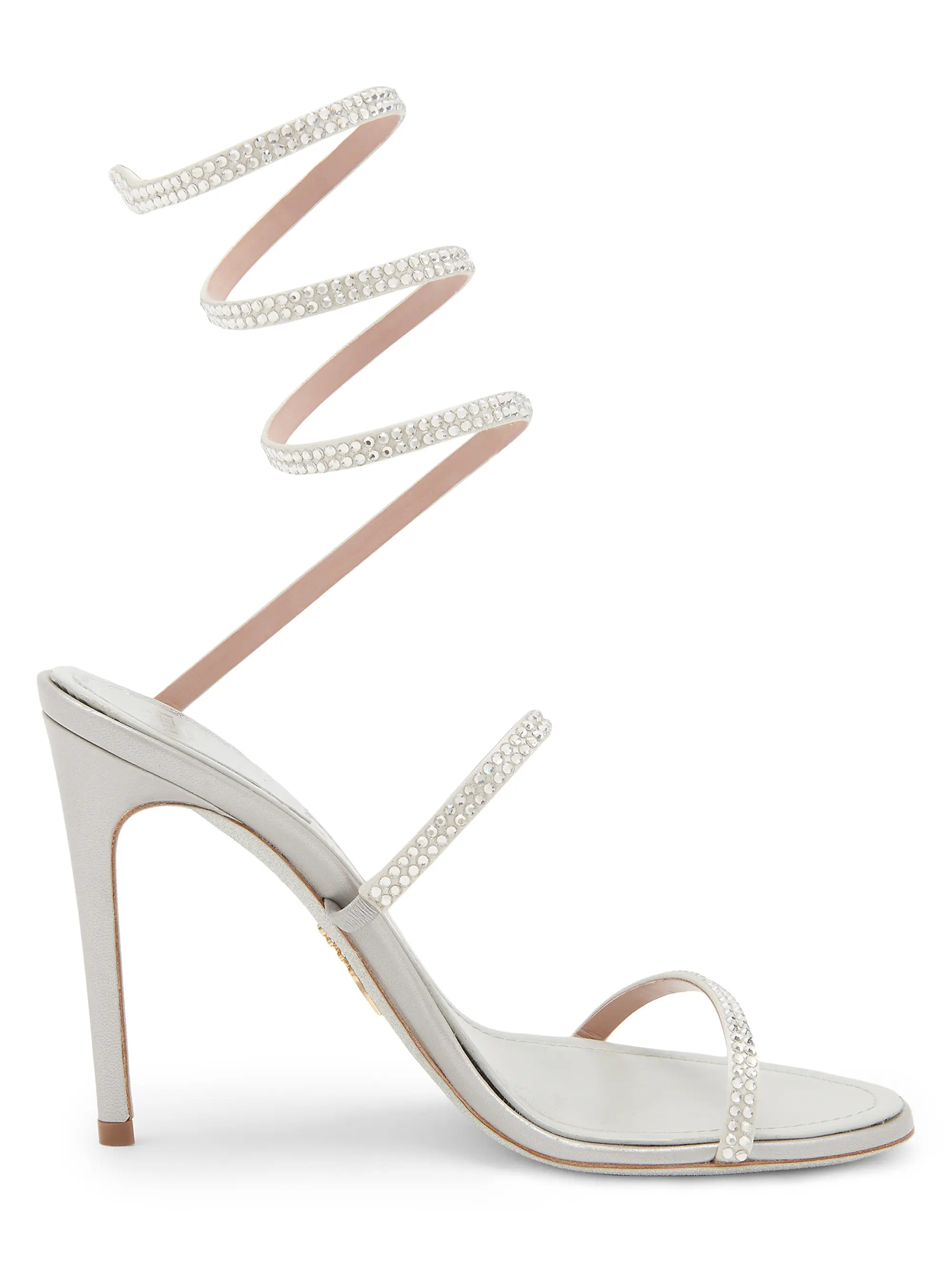 Rene Caovilla Cleo 105MM Satin High-Heel Sandals | Saks Fifth Avenue | Saks Fifth Avenue