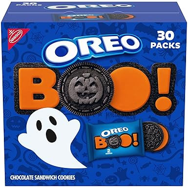 OREO Orange Creme Chocolate Sandwich Cookies, Halloween Cookies, 30 Snack Packs (2 Cookies Per Sn... | Amazon (US)