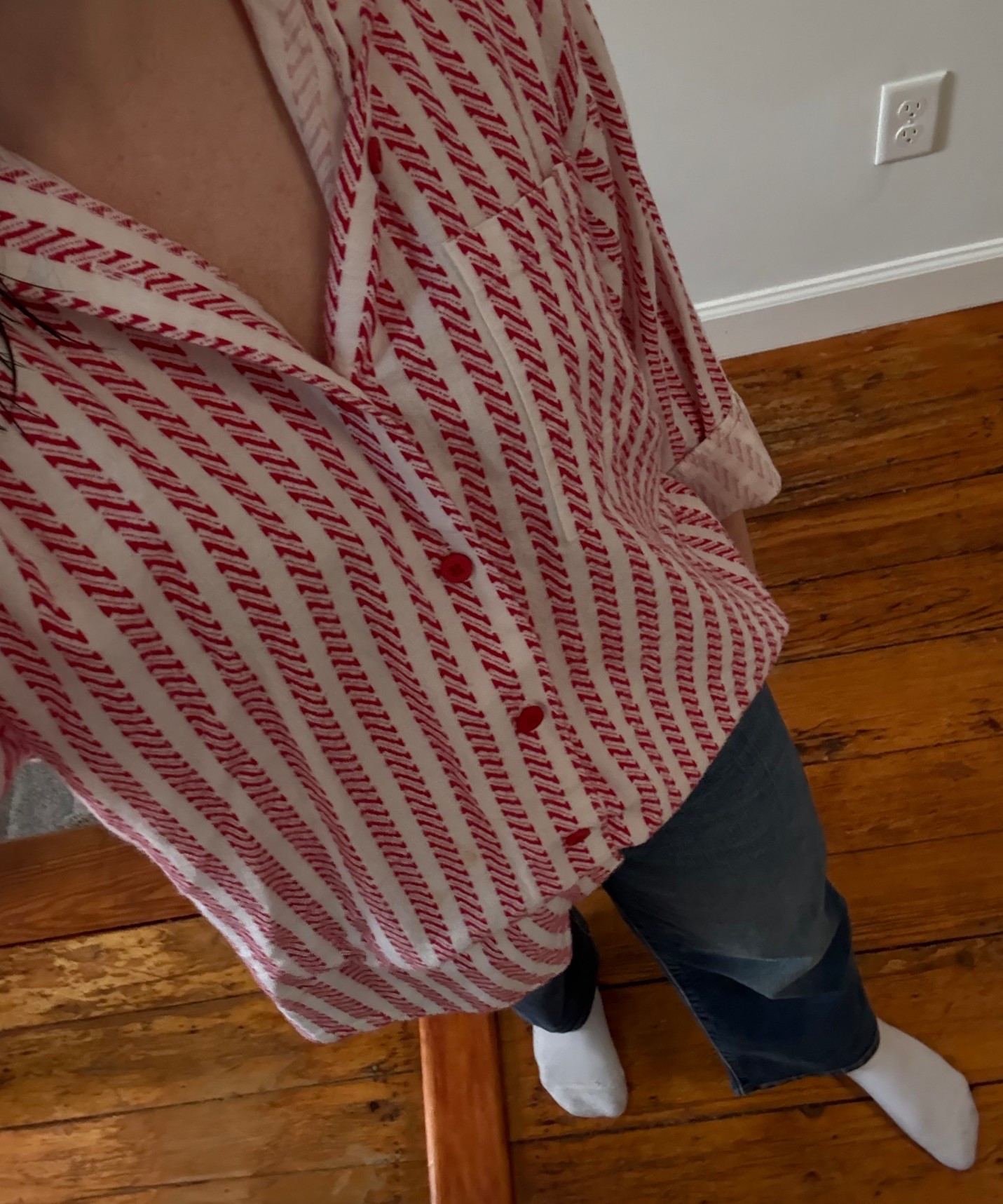 Candy cane top for Christmas EvSanta

#LTKootd #LTKHoliday