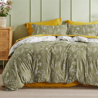 Bedsure Duvet Cover King, Reversible Duvet Cover Set with Zipper Closure, 3Pcs Floral Patterned Bedding Set with 8 Corner Ties & 2 Pillow Shams | Target