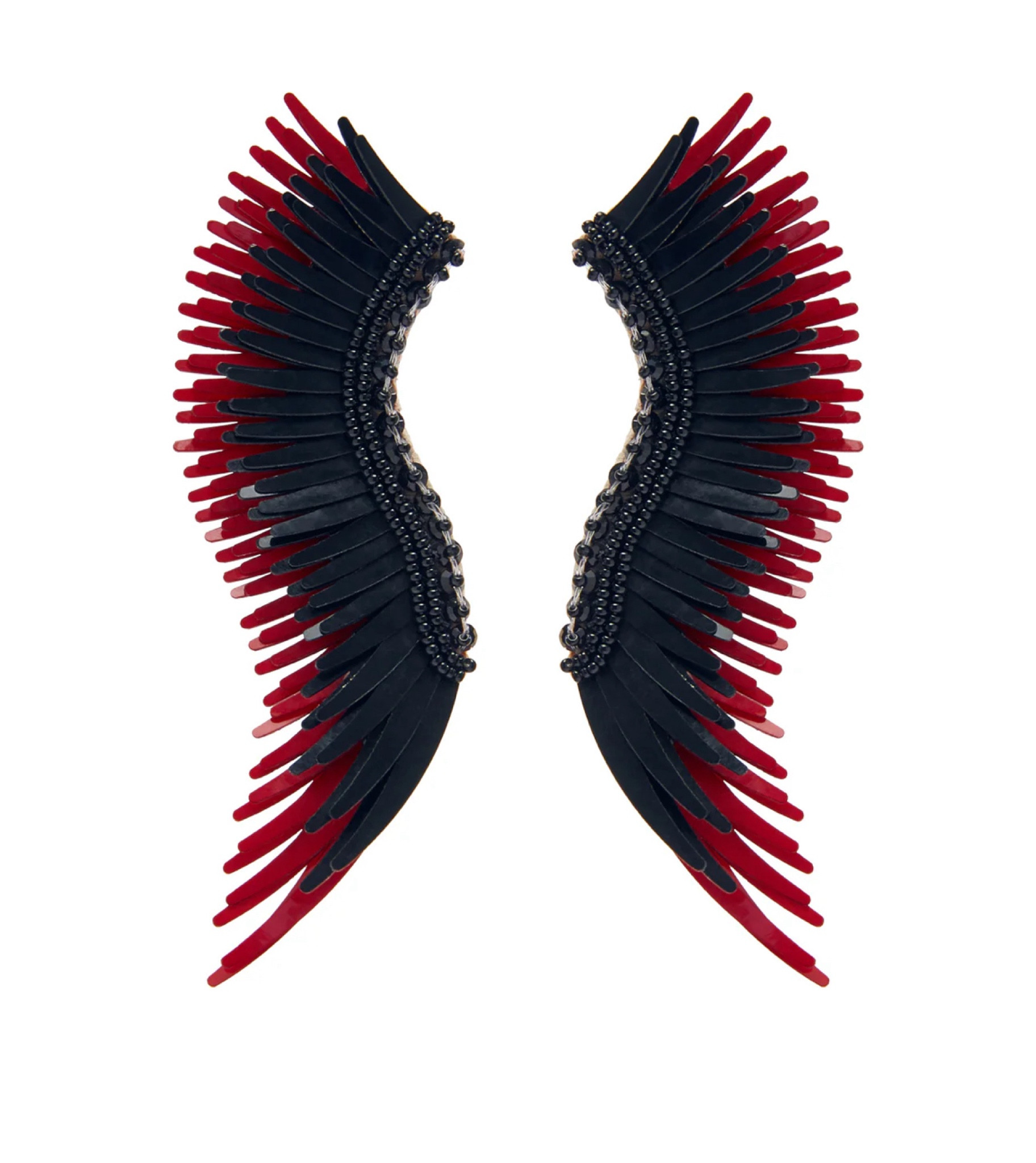 Red and black wing earrings 

#LTKStyleTip