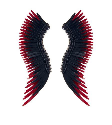 Red and black wing earrings 

#LTKStyleTip