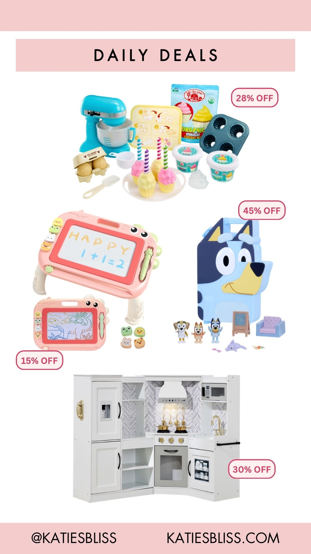 Daily deals ✨

Walmart. Deal. Sale. Markdown. Kids. Toy. Play kitchen. Bluey. 



#LTKSaleAlert #LTKSpringSale #LTKKids