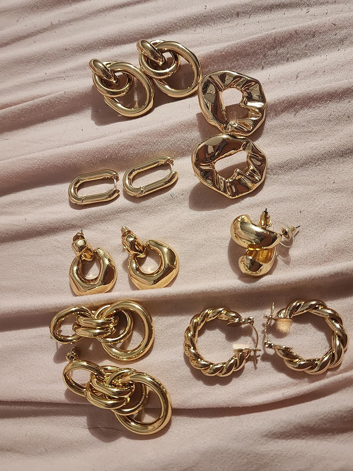 Gold Geometric Drop Dangle Earrings for Women Long Link Dangle Earrings Jewelry Gift | Amazon (US)