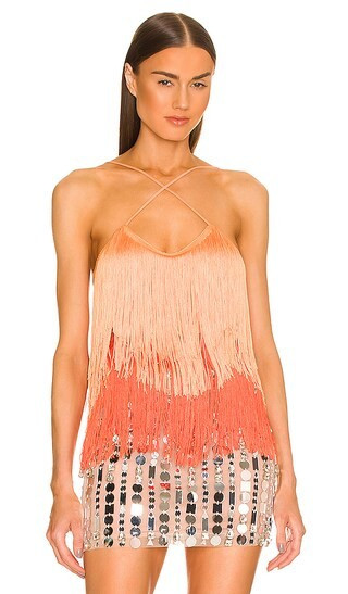 Bonham Fringe Top in Orange Ombre | Revolve Clothing (Global)