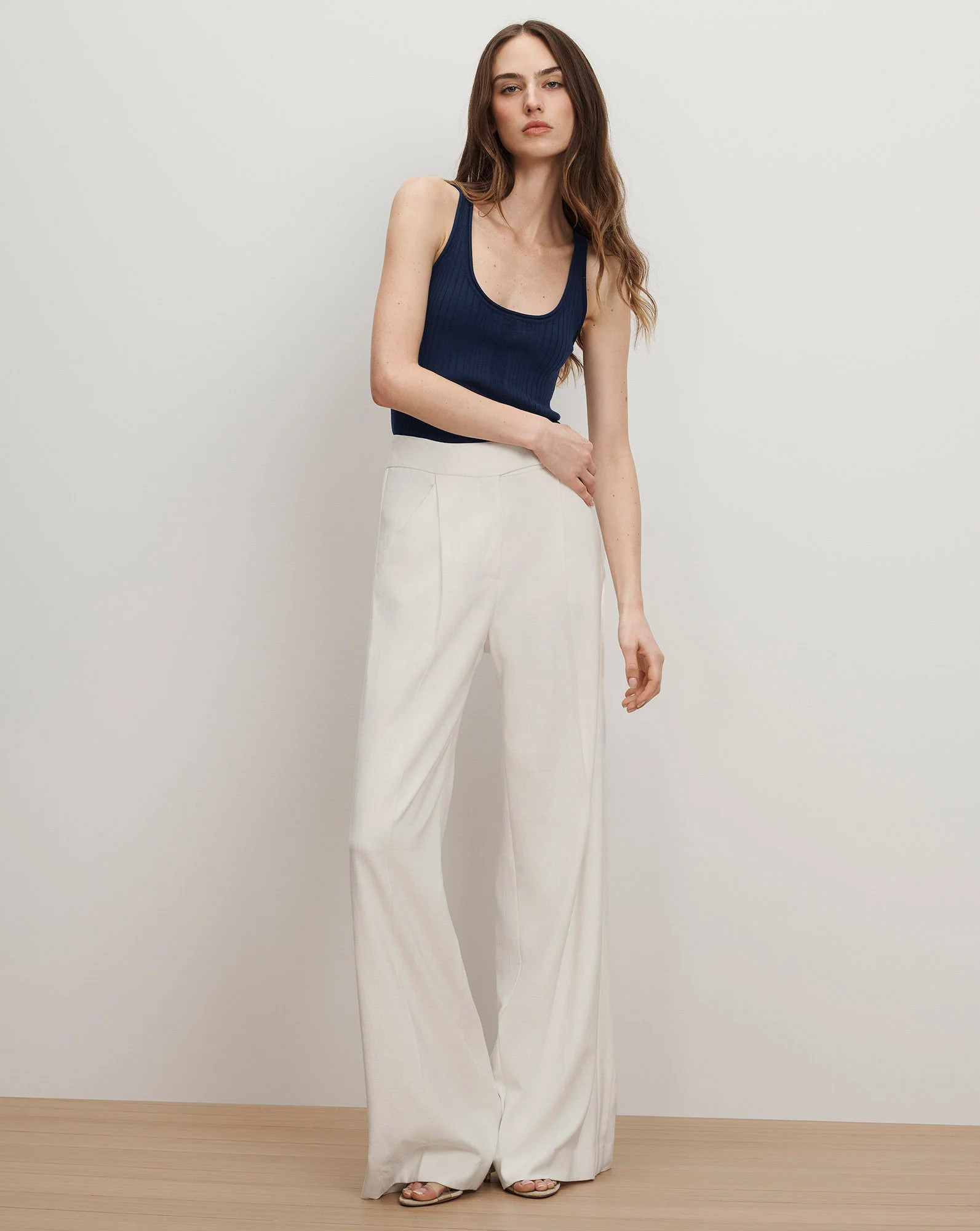 Marbeau Wide-Leg Pant in Pink | Veronica Beard | Veronica Beard
