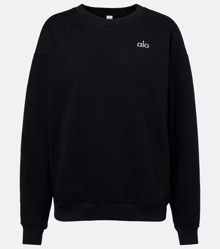 Alo Yoga Sweat-shirt Accolade en coton mélangé | Mytheresa (US/CA)