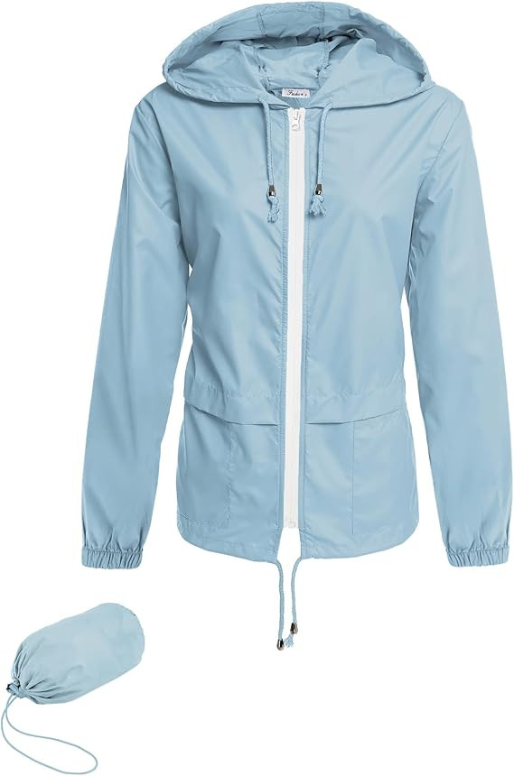 Amazon.com: Hount Womens Lightweight Sport Rain Ponchos with Hood Casual Outdoor Sport Windbreake... | Amazon (US)
