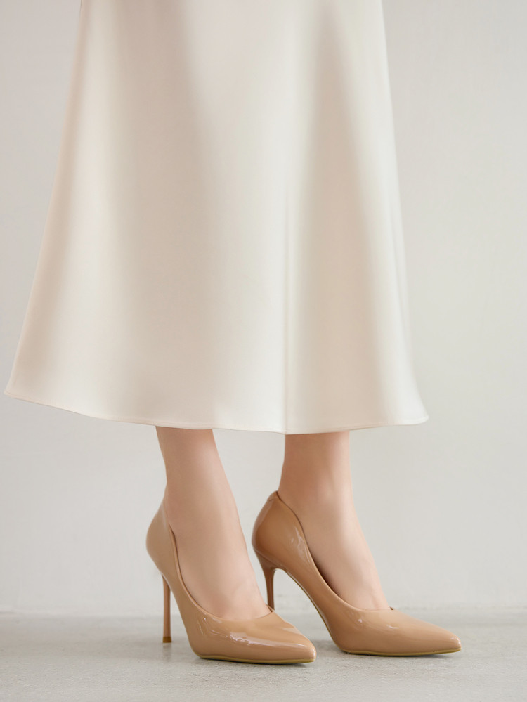 Women's Brown Pointed Toe Slim High Heel Side Zipper Suede Over The Knee Boots, Perfect With Cardigan/Sweaters,Fashionable Sexy Pleated Boots Christmas Winter | SHEIN