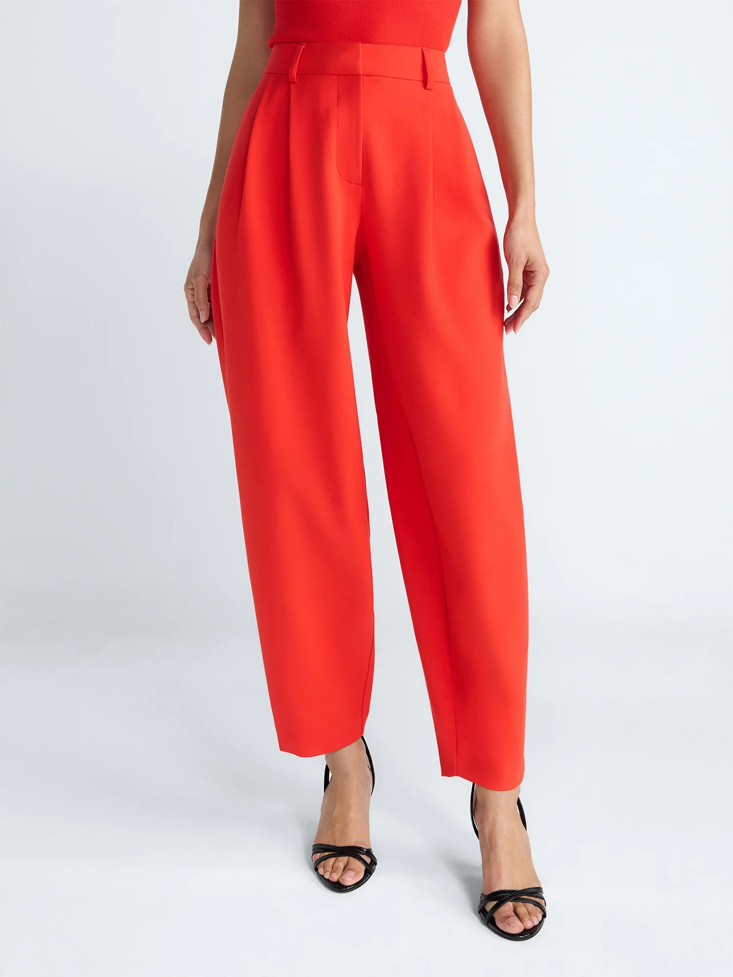 Devil Wears Prada Scoop Collection Women’s and Women's Plus High Rise Pleated Trousers, 30" Ins... | Walmart (US)