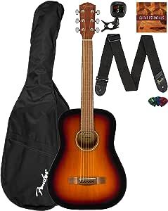 Fender FA-15 3/4-Scale Kids Steel String Acoustic Guitar - Sunburst Learn-to-Play Bundle with Gig... | Amazon (US)