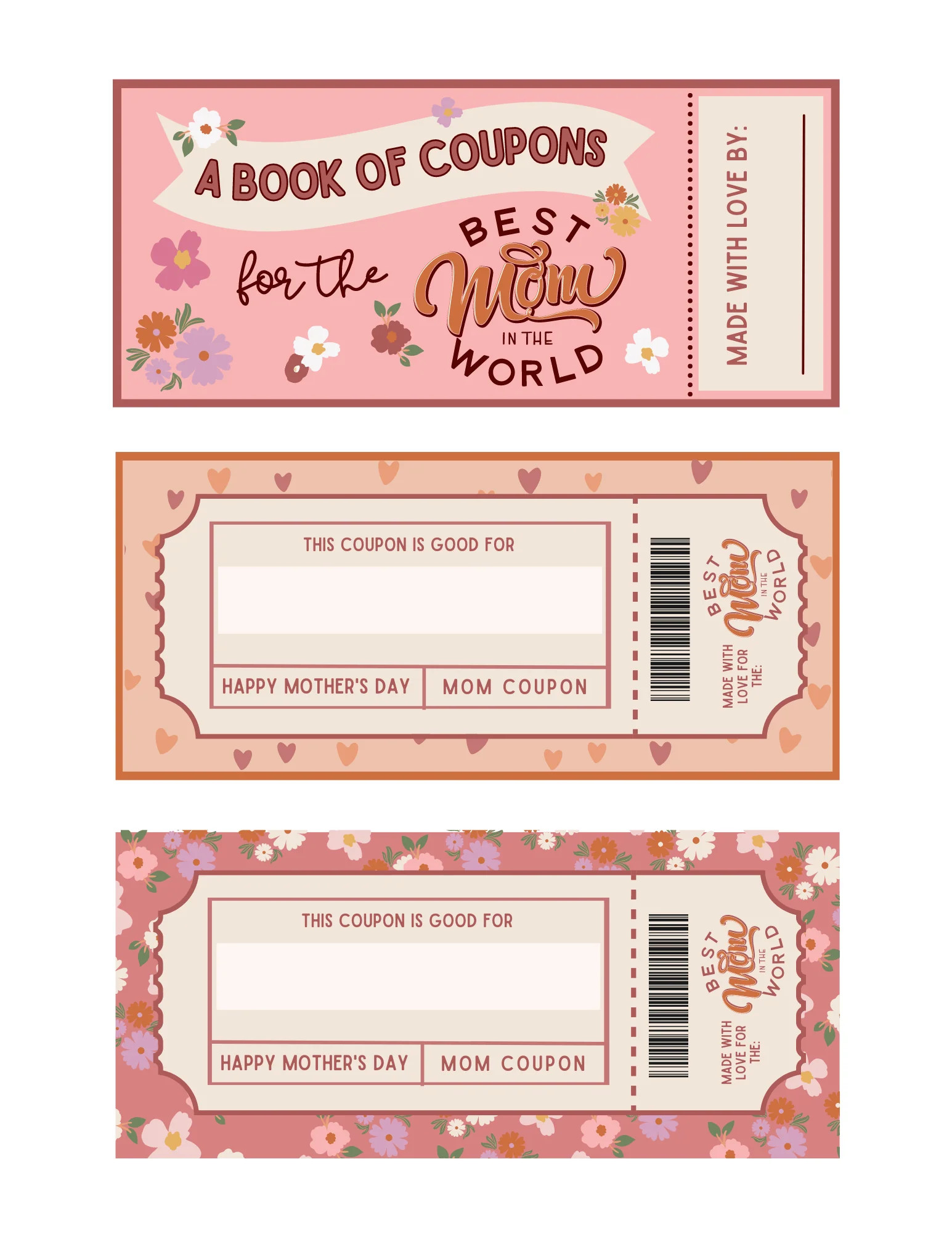 Mother's Day Coupon Book | Printable gift | The Letter Vee