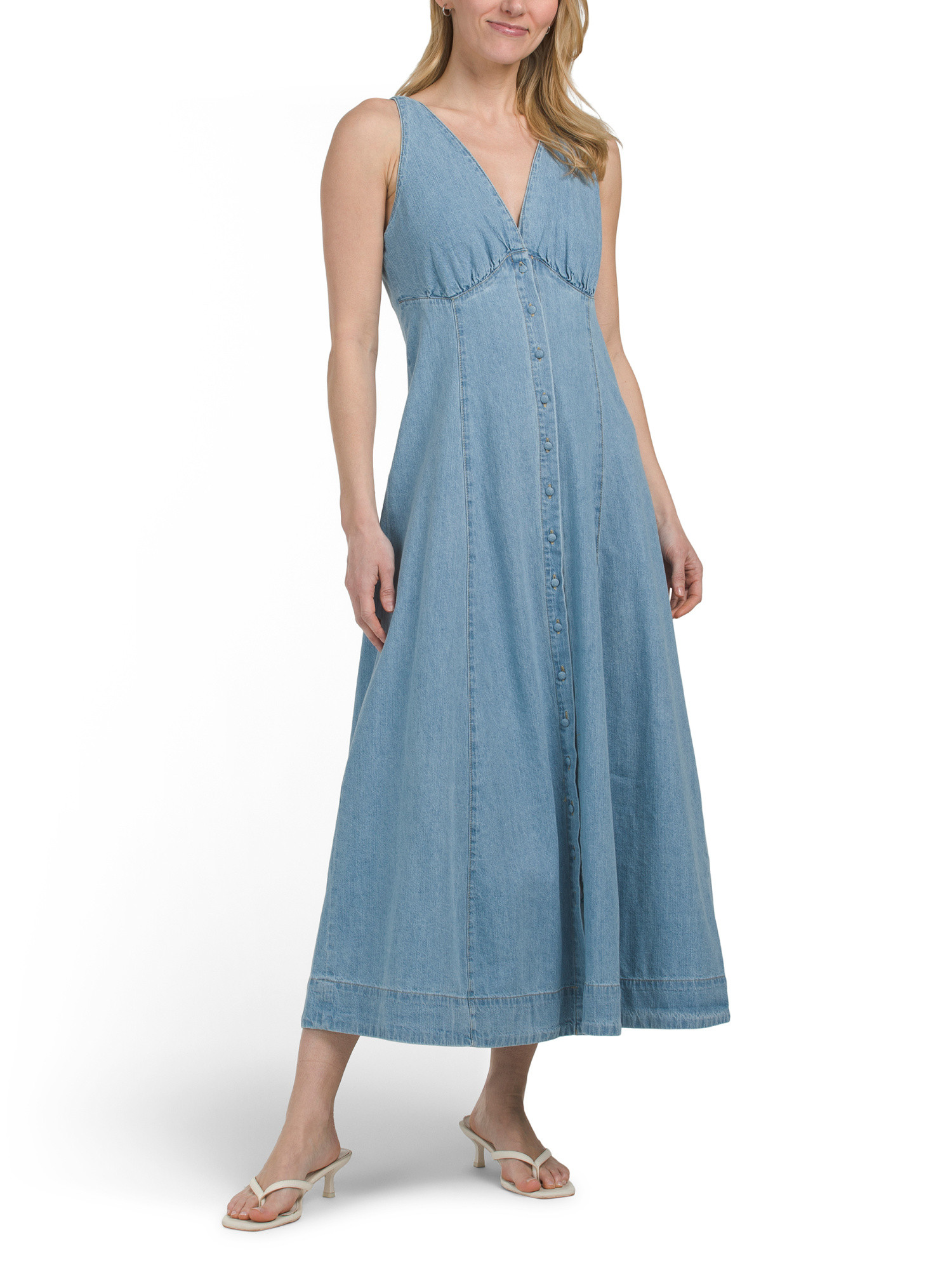 V-neck Denim Dress | TJ Maxx