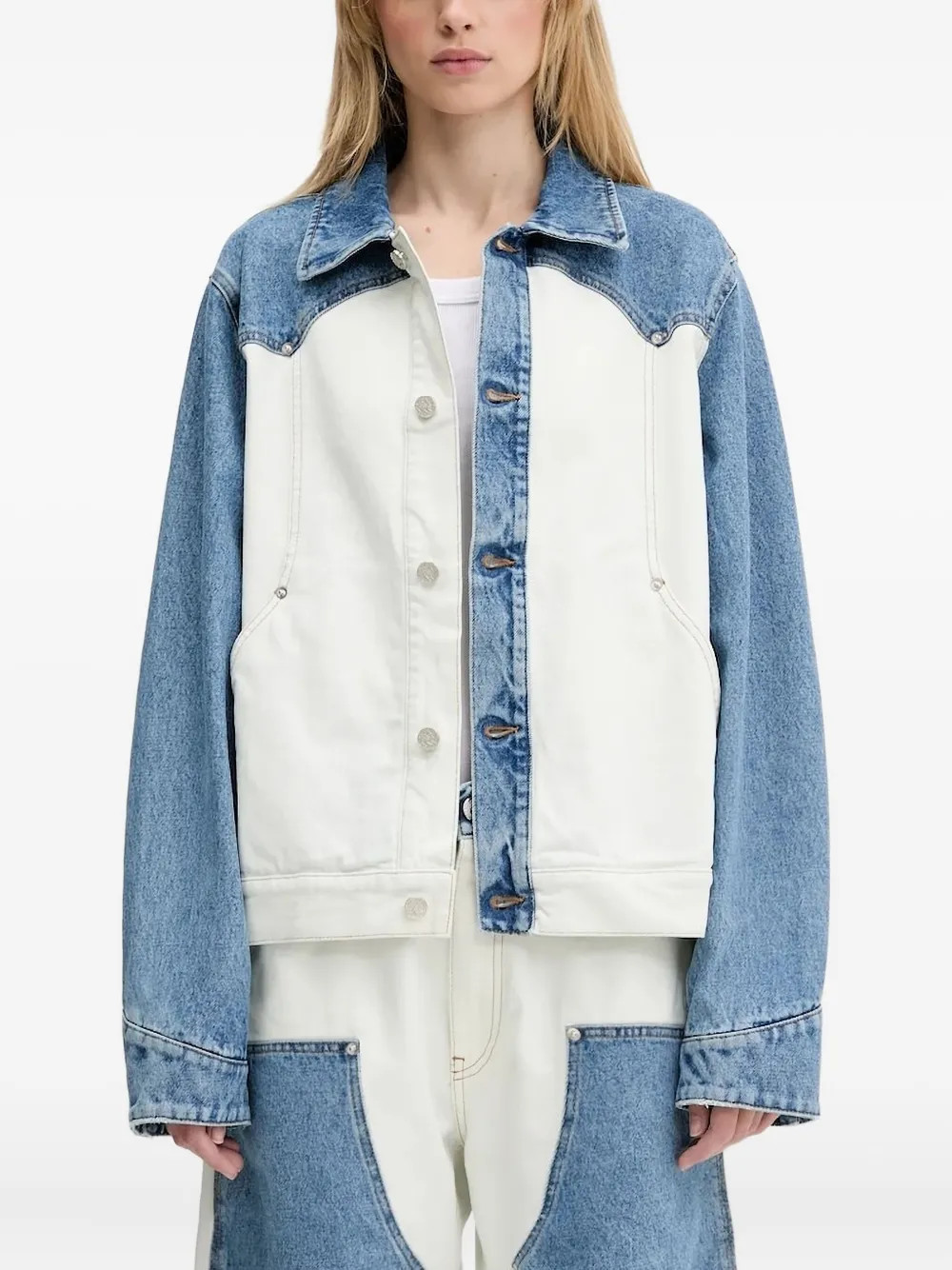Aries Denim Jacket | White | FARFETCH SK | Farfetch Global