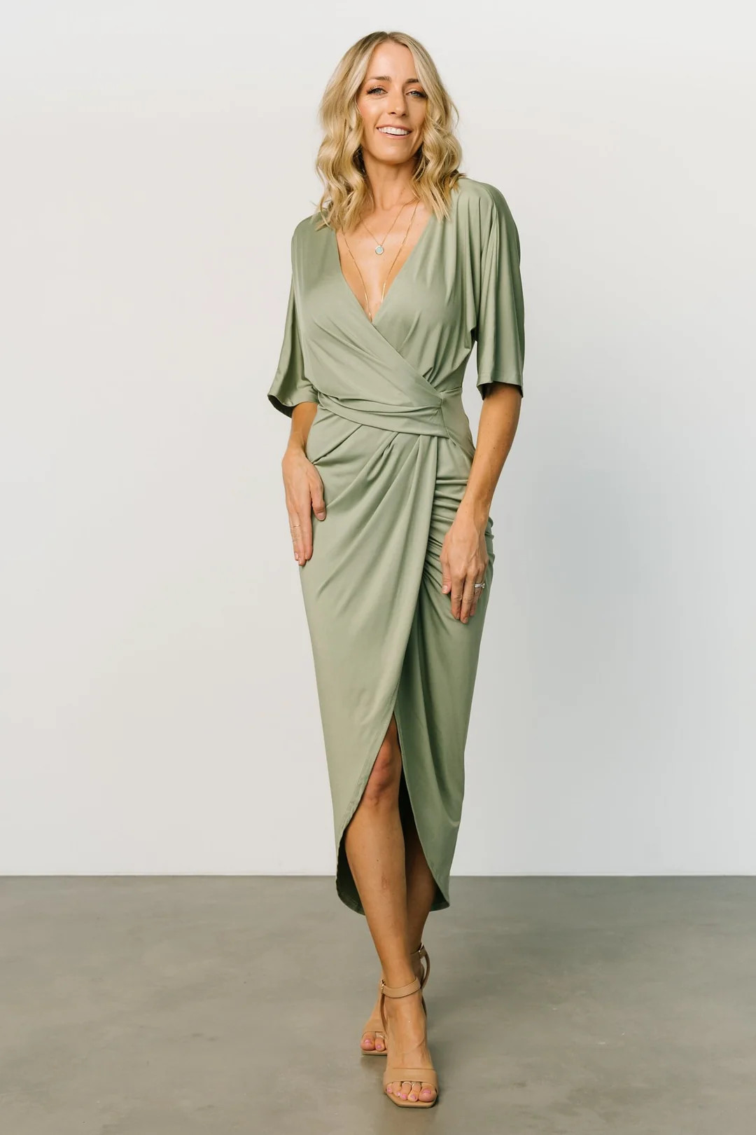 Solana Ruched Dress | Hunter Green | Baltic Born