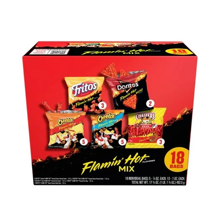 Frito-Lay Flamin' Hot Mix Variety Pack Snack Chips, 18 Count Multipack | Walmart (US)